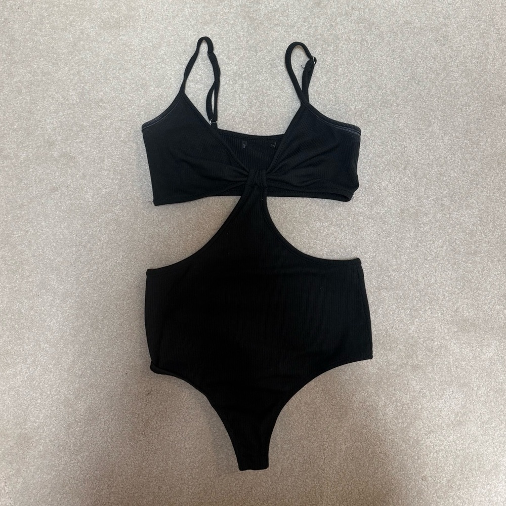 Black Cutout Bodysuit